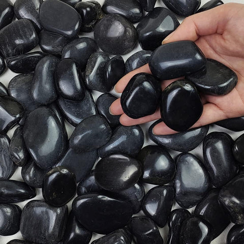 Polished Black Pebbles